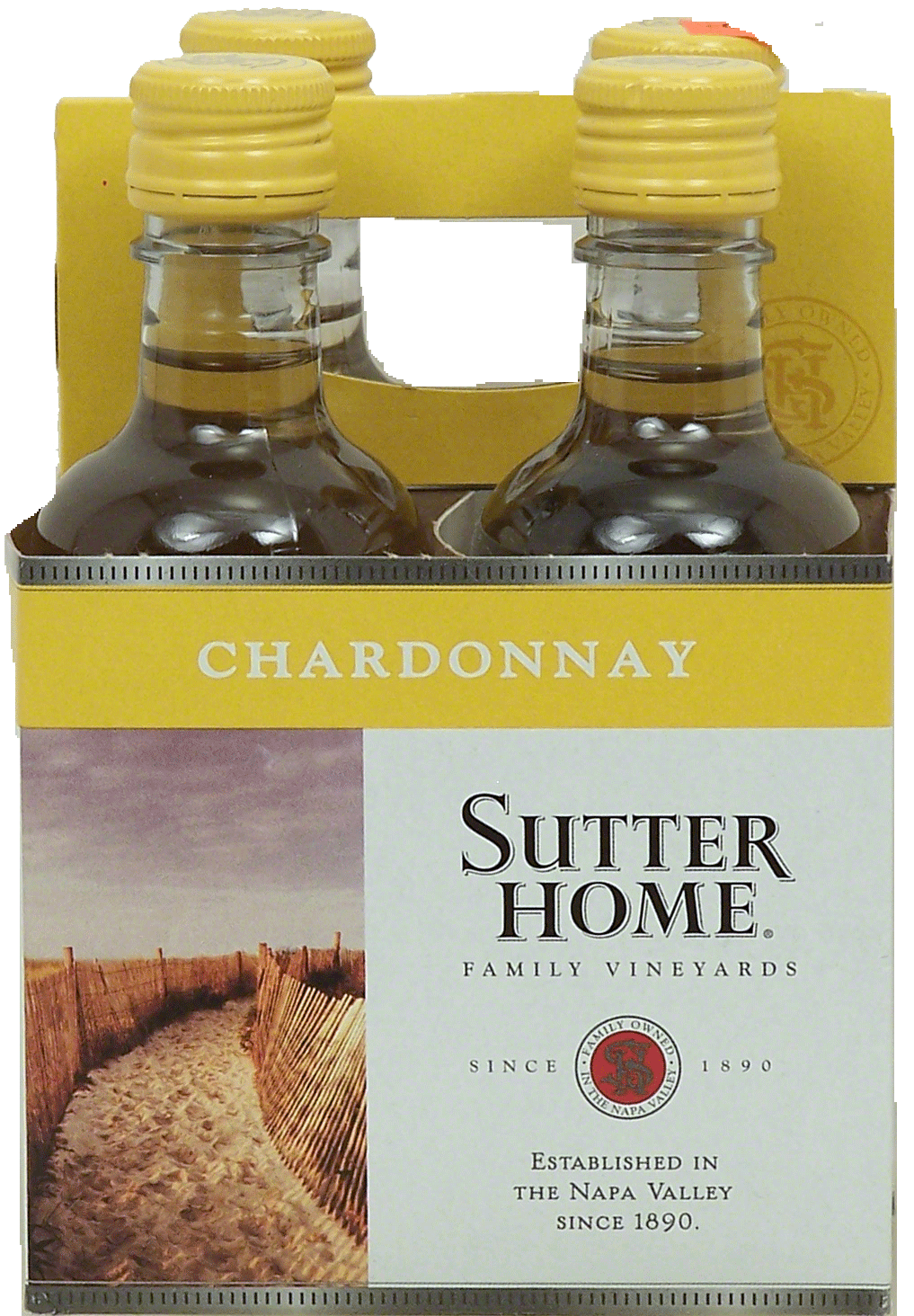 Sutter Home Family Vineyards chardonnay wine of Napa Valley, 13% alc. by vol., 187-ml single serve Full-Size Picture